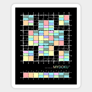 Mydoku_W004_H001_006_F: Sudoku, Sudoku coloring, logic, logic puzzle, holiday puzzle, fun, away from screen Magnet